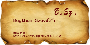 Beythum Szevér névjegykártya